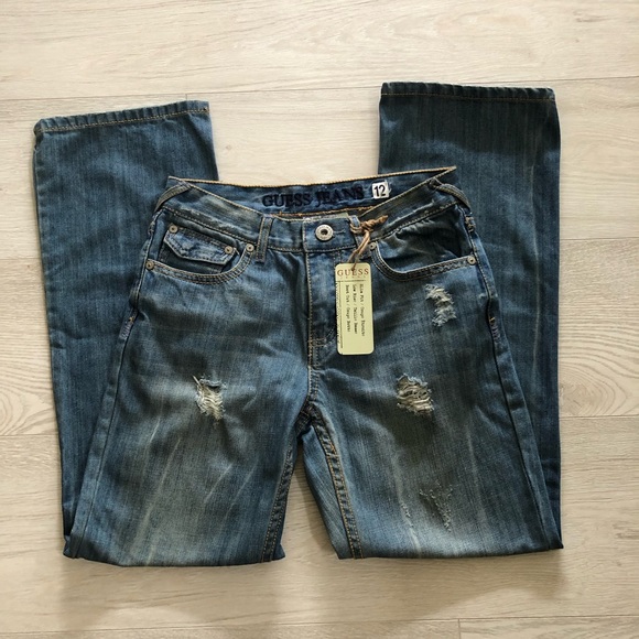 NWT Guess Juniors Falcon Slim Fit Boot Cut Distressed Jeans - Picture 16 of 16
